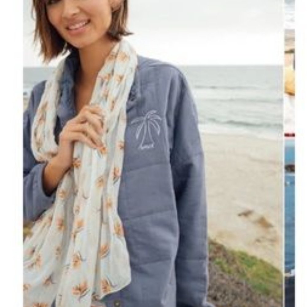 Amuse Society purple quilted jacket